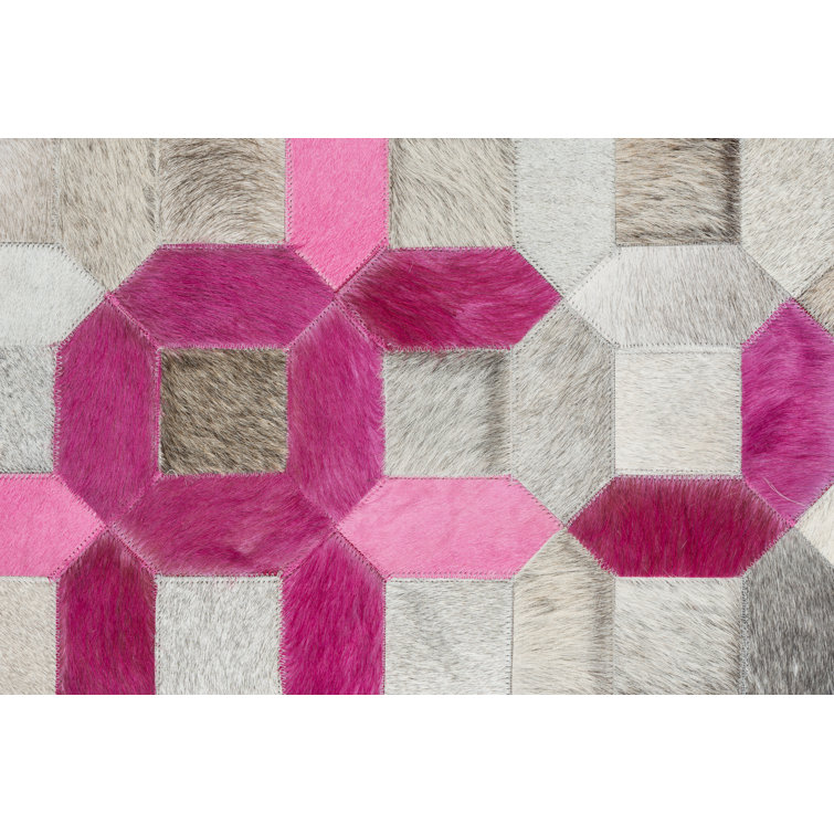 Art Hide Cowhide Geometric Area Rug in Perigold
